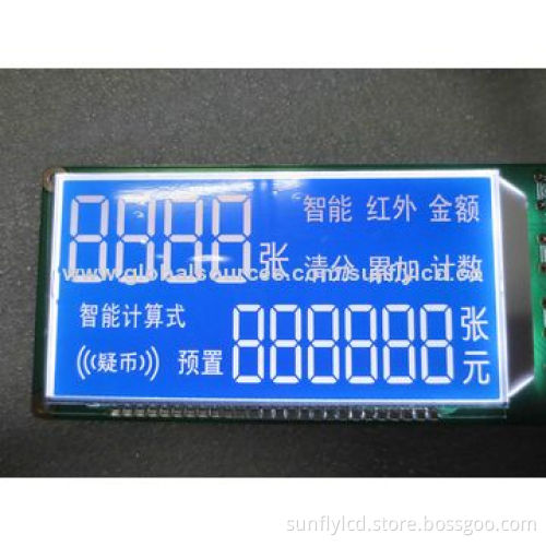 STN 7-segment LCD Display, -20 to 70°C Operating Temperature